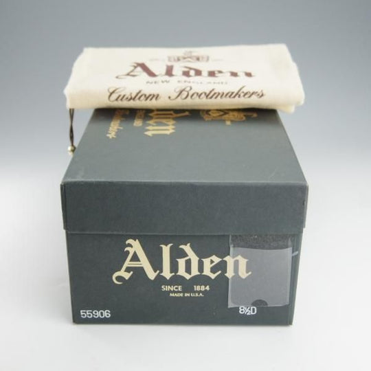 未使用★オールデン 8.5D【貴重★モディファイドラスト/ユナイテッドアローズ別注】55906/パンチドキャップトゥ/茶×白/Alden★i211