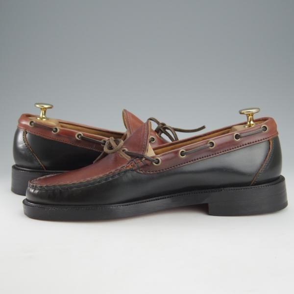 未使用★(米)YUKETEN/ユケテン 7.5C【定価￥118,800-★コードバン仕様/(米)ホーウィン社】705SP/モカシン/ローファー/黒×赤茶★i215