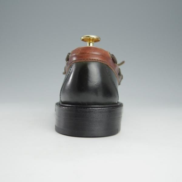 未使用★(米)YUKETEN/ユケテン 7.5C【定価￥118,800-★コードバン仕様/(米)ホーウィン社】705SP/モカシン/ローファー/黒×赤茶★i215