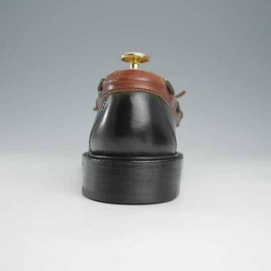 未使用★(米)YUKETEN/ユケテン 7.5C【定価￥118,800-★コードバン仕様/(米)ホーウィン社】705SP/モカシン/ローファー/黒×赤茶★i215