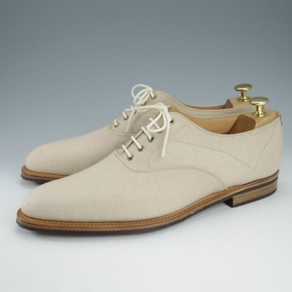 未使用★ジョンロブ 9E【貴重★キャンバス/MEDBOURNE】1105ラスト/プレーントゥ/薄茶/メンズ/JOHN LOBB★i217