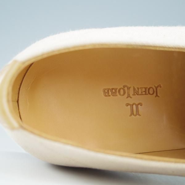 未使用★ジョンロブ 9E【貴重★キャンバス/MEDBOURNE】1105ラスト/プレーントゥ/薄茶/メンズ/JOHN LOBB★i217