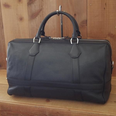 美品★ダンヒル/dunhill【スペイン製★レザー/ボストンバッグ/黒】メンズ/ビジネス/バッグ/革/鞄★N5813