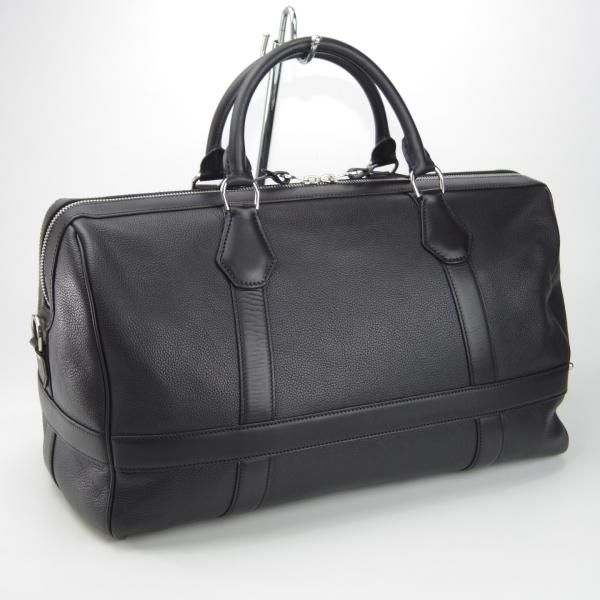 美品★ダンヒル/dunhill【スペイン製★レザー/ボストンバッグ/黒】メンズ/ビジネス/バッグ/革/鞄★N5813