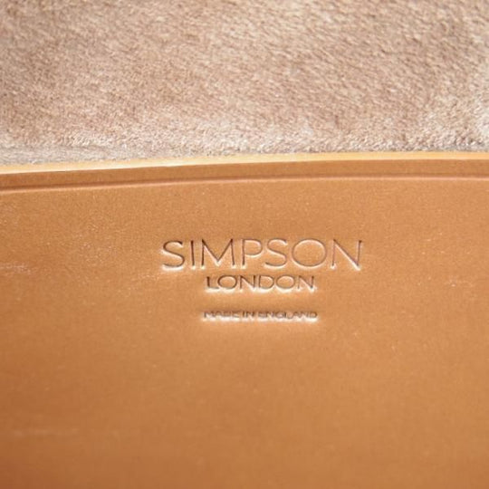 美品★(英)SIMPSON LONDON/シンプソン【定価￥126,500-★ブライドルレザー/ブリーフケース】バッグ/メンズ/ビジネス/茶/革/鞄★N5816