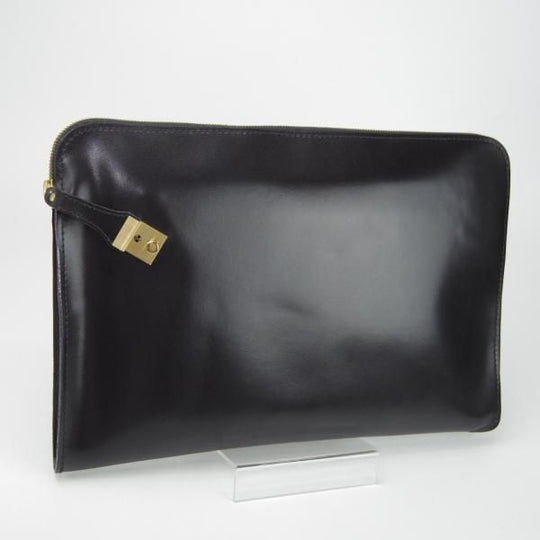 極美品★(英)パップワース/PAPWORTH【英国製★レザー/クラッチバッグ】ドキュメントケース/メンズ&レディース/バッグ/黒/革/鞄★N5817