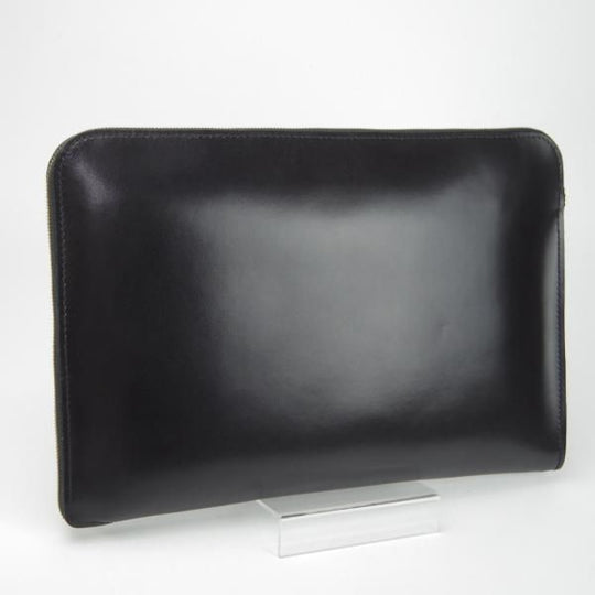 極美品★(英)パップワース/PAPWORTH【英国製★レザー/クラッチバッグ】ドキュメントケース/メンズ&レディース/バッグ/黒/革/鞄★N5817