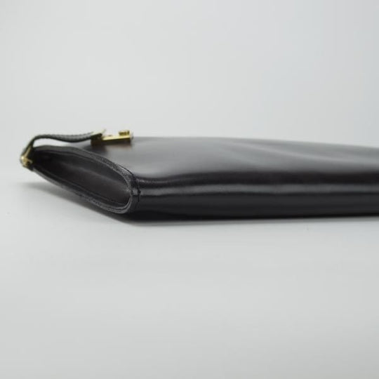 極美品★(英)パップワース/PAPWORTH【英国製★レザー/クラッチバッグ】ドキュメントケース/メンズ&レディース/バッグ/黒/革/鞄★N5817