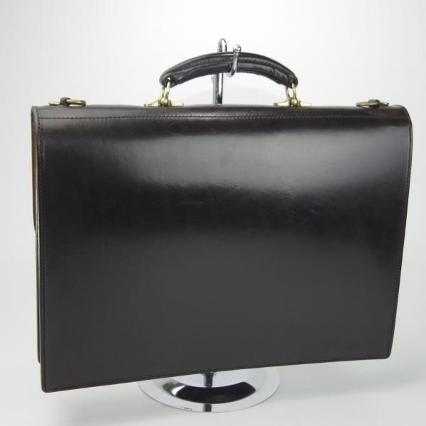 極上★(英)W&H GIDDEN【貴重★シュナイダーブーツ買収前の製品/ブライドルレザー】ブリーフケース/ビジネス/バッグ/黒/鞄/WHギデン★N5819
