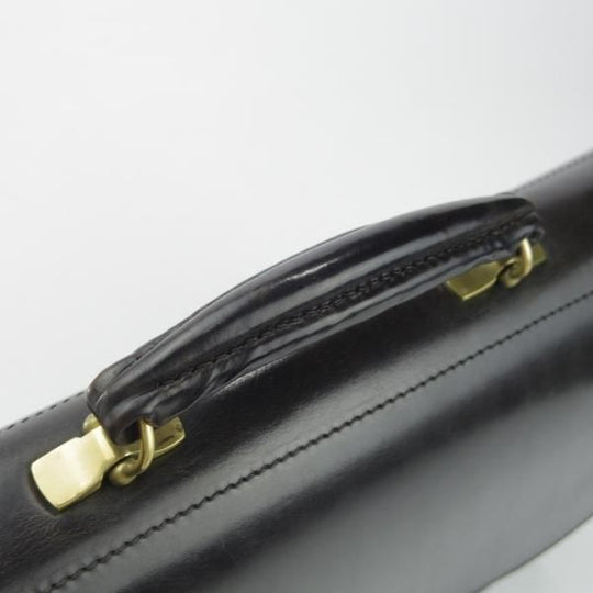 極上★(英)W&H GIDDEN【貴重★シュナイダーブーツ買収前の製品/ブライドルレザー】ブリーフケース/ビジネス/バッグ/黒/鞄/WHギデン★N5819