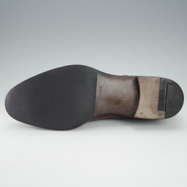 極上★三陽山長 SIZE 7.5【定価￥75,900-★パンチドキャップトゥ/R2010ラスト】カーフ/濃茶/メンズ/Sanyo Yamacho★i225