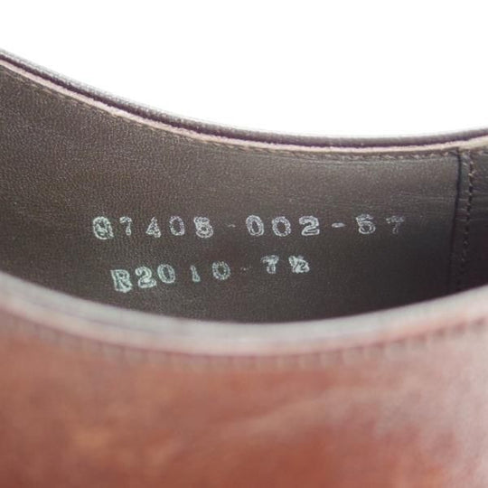 極上★三陽山長 SIZE 7.5【定価￥75,900-★パンチドキャップトゥ/R2010ラスト】カーフ/濃茶/メンズ/Sanyo Yamacho★i225