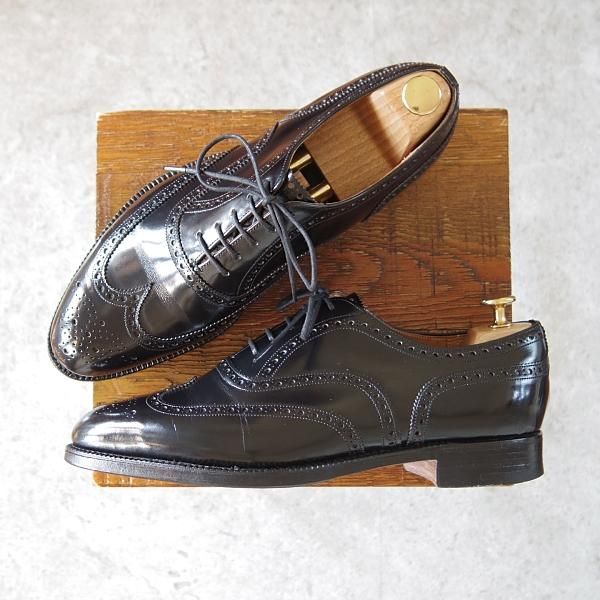 ★チャーチ 80F/UK8【旧チャーチ★ブックバインダーカーフ/3都市ロゴ/HICKSTEAD】84ラスト/フルブローグ/黒/メンズ/Church's★i228