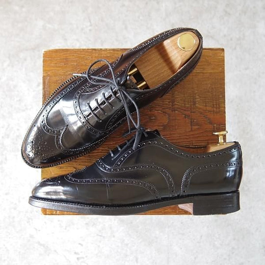 ★チャーチ 80F/UK8【旧チャーチ★ブックバインダーカーフ/3都市ロゴ/HICKSTEAD】84ラスト/フルブローグ/黒/メンズ/Church's★i228