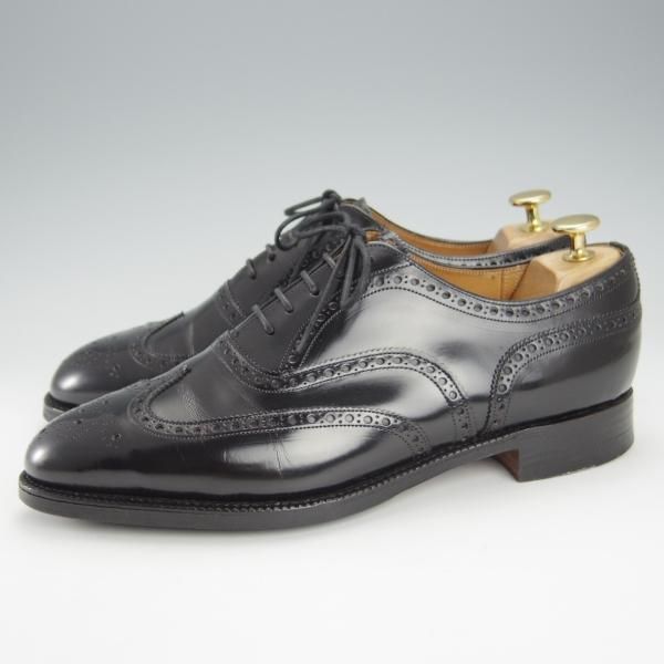 ★チャーチ 80F/UK8【旧チャーチ★ブックバインダーカーフ/3都市ロゴ/HICKSTEAD】84ラスト/フルブローグ/黒/メンズ/Church's★i228