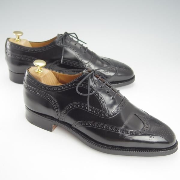 ★チャーチ 80F/UK8【旧チャーチ★ブックバインダーカーフ/3都市ロゴ/HICKSTEAD】84ラスト/フルブローグ/黒/メンズ/Church's★i228