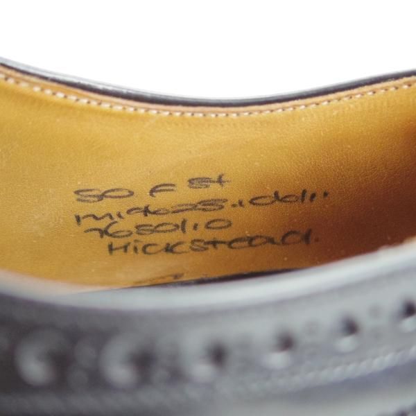 ★チャーチ 80F/UK8【旧チャーチ★ブックバインダーカーフ/3都市ロゴ/HICKSTEAD】84ラスト/フルブローグ/黒/メンズ/Church's★i228