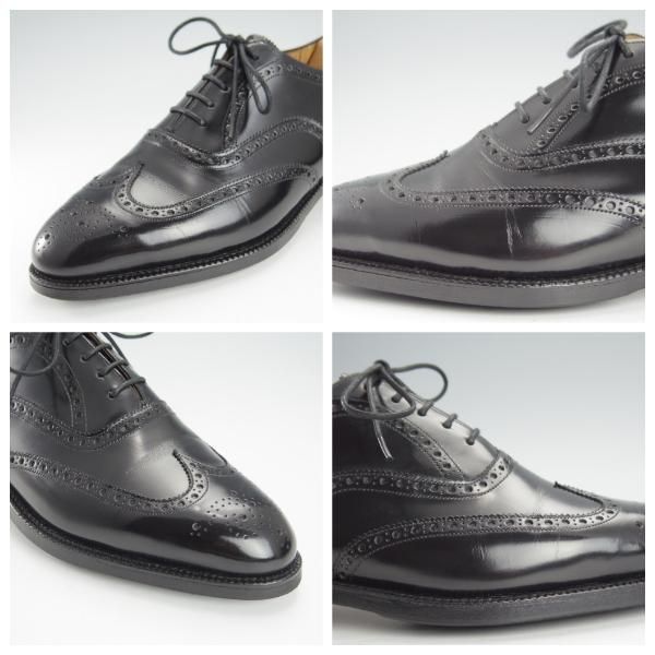 ★チャーチ 80F/UK8【旧チャーチ★ブックバインダーカーフ/3都市ロゴ/HICKSTEAD】84ラスト/フルブローグ/黒/メンズ/Church's★i228