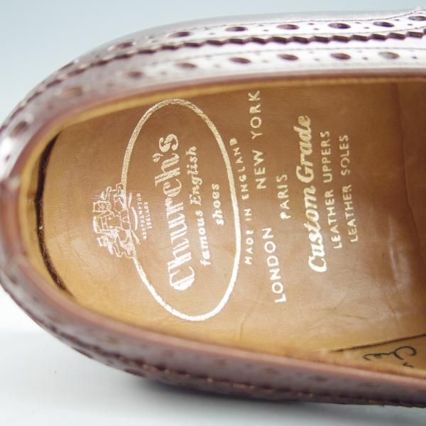 極美品★チャーチ 80F/UK8【現行定価￥144,100-★旧チャーチ/73ラスト/CHETWYND】チェットウィンド/3都市ロゴ/BRACKEN/Church's★i229