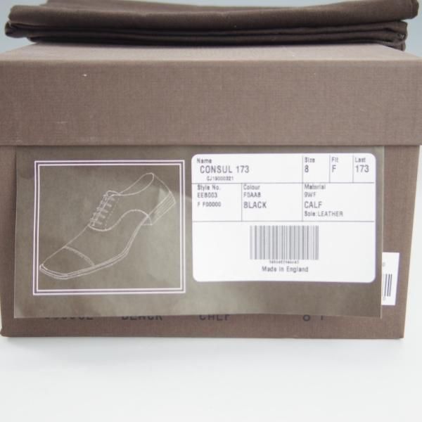 極美品★チャーチ 80F/UK8【定価￥144,100-★コンサル/CONSUL】173ラスト/ストレートチップ/カーフ/黒/メンズ/Church's★i230