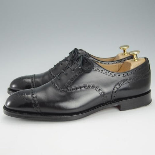 極美品★チャーチ 80F/UK8【定価￥155,100-★ディプロマット/DIPLOMAT】173ラスト/セミブローグ/カーフ/黒/メンズ/Church's★i233