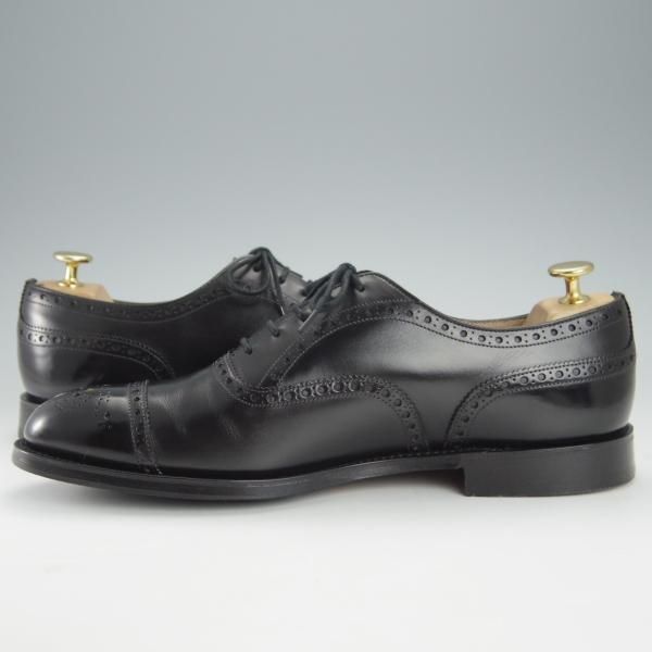 極美品★チャーチ 80F/UK8【定価￥155,100-★ディプロマット/DIPLOMAT】173ラスト/セミブローグ/カーフ/黒/メンズ/Church's★i233