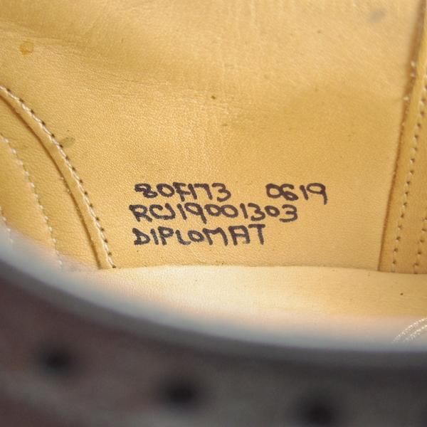 極美品★チャーチ 80F/UK8【定価￥155,100-★ディプロマット/DIPLOMAT】173ラスト/セミブローグ/カーフ/黒/メンズ/Church's★i233