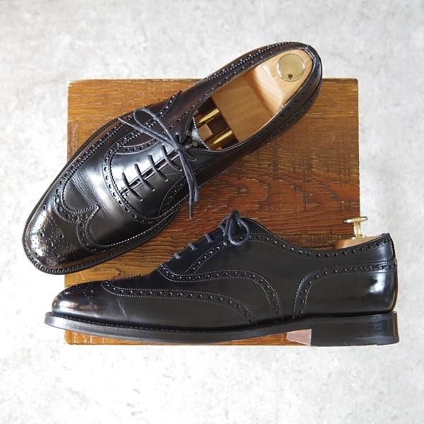 極美品★チャーチ80F/UK8【現行定価￥176,000-★チェットウィンド/CHETWYND】173ラスト/フルブローグ/カーフ/黒/メンズ/Church's★i234