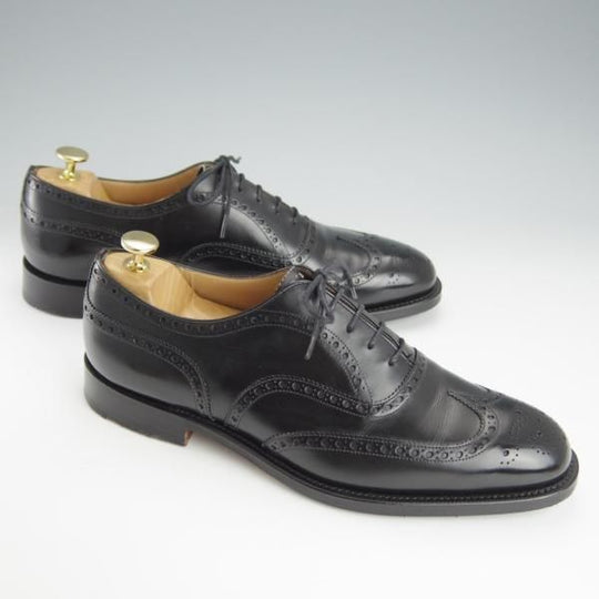 極美品★チャーチ80F/UK8【現行定価￥176,000-★チェットウィンド/CHETWYND】173ラスト/フルブローグ/カーフ/黒/メンズ/Church's★i234