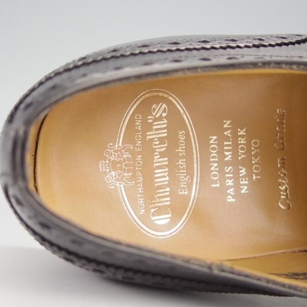 極美品★チャーチ80F/UK8【現行定価￥176,000-★チェットウィンド/CHETWYND】173ラスト/フルブローグ/カーフ/黒/メンズ/Church's★i234