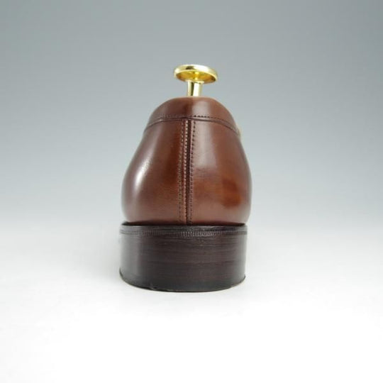 美品★(英)チーニー(レディース) 4D【定価￥69,300-★BONNIE/ボニー】23921ラスト/コインローファー/カーフ/茶×白/CHEANEY★i238