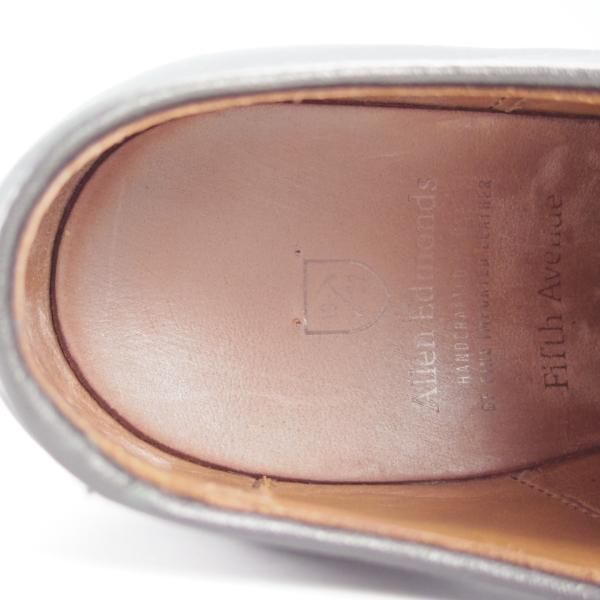 美品★(米)アレンエドモンズ 8E【現行定価7.5万円程度★パンチドキャップトゥ/Fifth Avenue】カーフ/黒/メンズ/ALLEN EDMONDS★i239