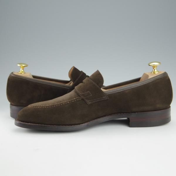 ほぼ未使用★クロケット&ジョーンズ 6E【ダイナイトソール★SYDNEY/シドニー】341ラスト/コインローファー/スエード/Crockett&Jones★i240