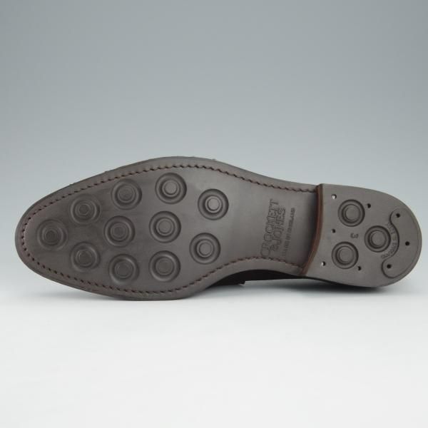 ほぼ未使用★クロケット&ジョーンズ 6E【ダイナイトソール★SYDNEY/シドニー】341ラスト/コインローファー/スエード/Crockett&Jones★i240
