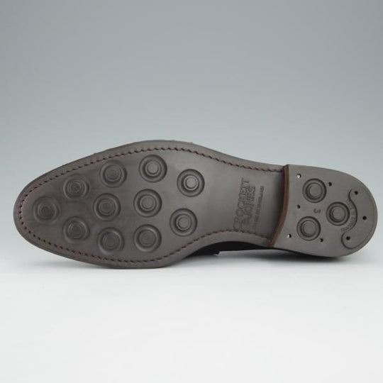 ほぼ未使用★クロケット&ジョーンズ 6E【ダイナイトソール★SYDNEY/シドニー】341ラスト/コインローファー/スエード/Crockett&Jones★i240