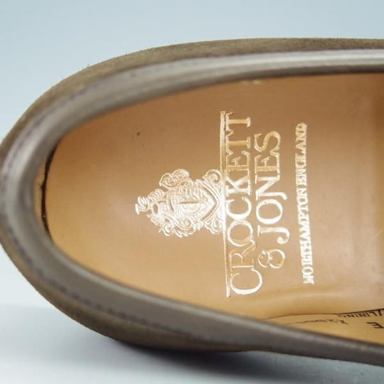 ほぼ未使用★クロケット&ジョーンズ 6E【ダイナイトソール★SYDNEY/シドニー】341ラスト/コインローファー/スエード/Crockett&Jones★i240