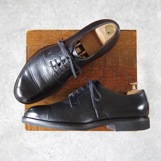 極美品★(神奈川)ディライトフル・ツール SIZE 25【定価￥63,800-★プレーントゥ/黒】カーフ/メンズ/delightful tool★i241