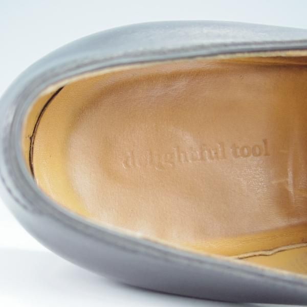 極美品★(神奈川)ディライトフル・ツール SIZE 25【定価￥63,800-★プレーントゥ/黒】カーフ/メンズ/delightful tool★i241