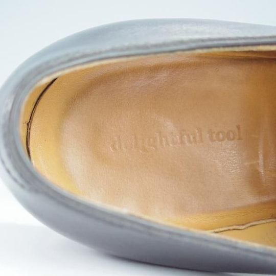 極美品★(神奈川)ディライトフル・ツール SIZE 25【定価￥63,800-★プレーントゥ/黒】カーフ/メンズ/delightful tool★i241