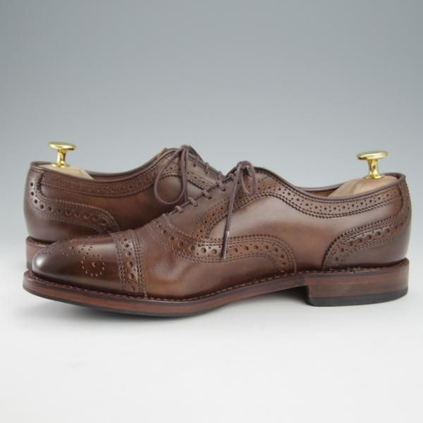 極美品★(米)アレンエドモンズ 6C【定価￥75,900-★Strand/ストランド】セミブローグ/カーフ/CIGAR/茶/メンズ/ALLEN EDMONDS★i242
