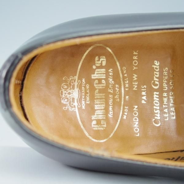 極美品★チャーチ 80F/UK8【現行定価￥165,000-★旧チャーチ/ブックバインダーカーフ】73ラスト/3都市ロゴ/Westbury/黒/Church's★i244