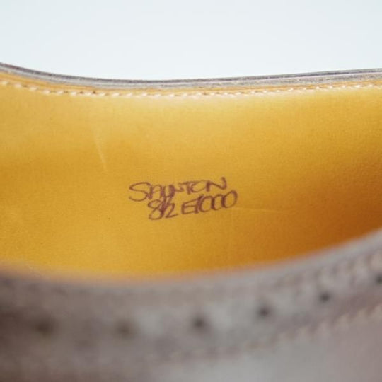 極上★ジョンロブ 8.5E【★ミスティカーフ/SAUNTON/7000ラスト】セミブローグ/カーフ/濃茶/メンズ/JOHN LOBB★i246