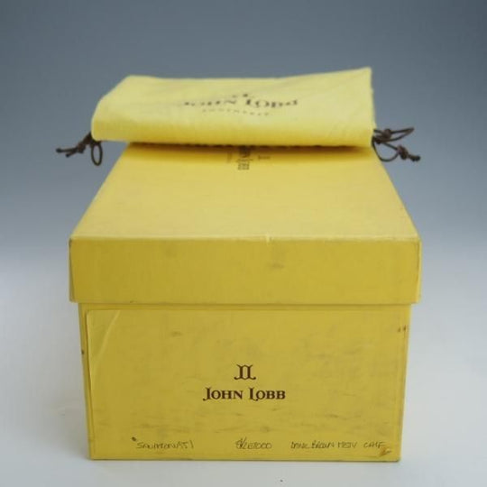 極上★ジョンロブ 8.5E【★ミスティカーフ/SAUNTON/7000ラスト】セミブローグ/カーフ/濃茶/メンズ/JOHN LOBB★i246