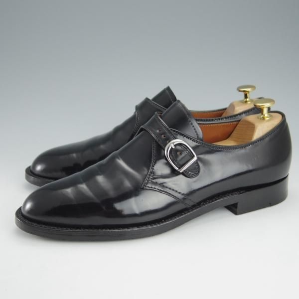 美品★オールデン 8D【同系モデル定価￥170,500-★コードバン仕様/アバディーンラスト】1655/モンクストラップ/黒/メンズ/Alden★i247