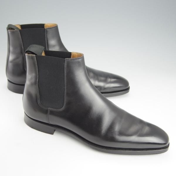 美品★クロケット&ジョーンズ 8.5D【ハンドグレードライン★COWDRAY/337ラスト】サイドゴアブーツ/カーフ/黒/Crockett&Jones★i248