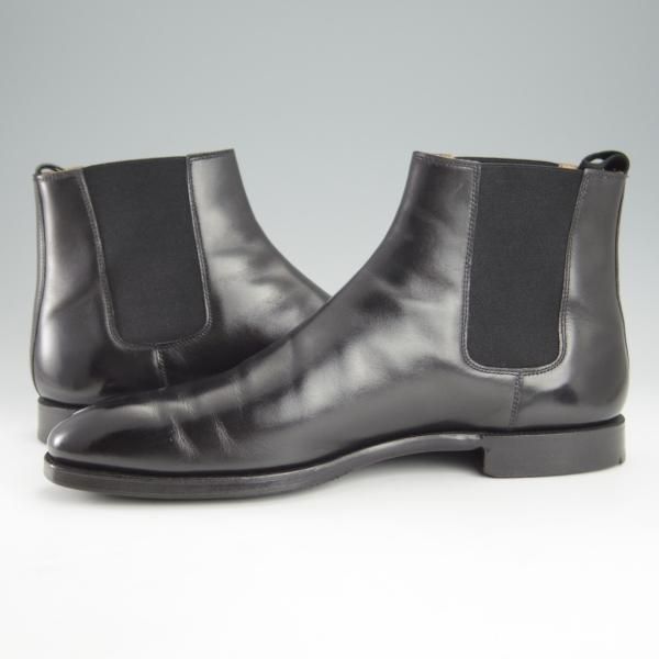 美品★クロケット&ジョーンズ 8.5D【ハンドグレードライン★COWDRAY/337ラスト】サイドゴアブーツ/カーフ/黒/Crockett&Jones★i248