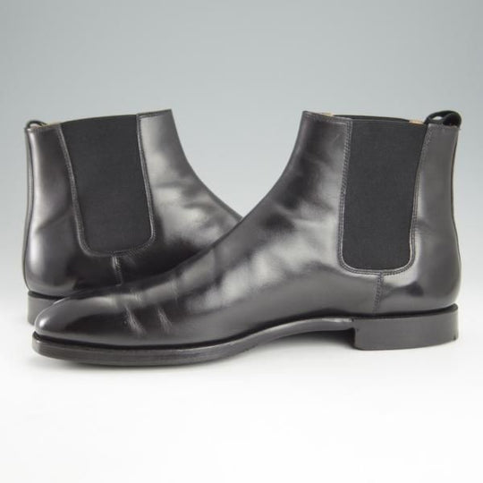 美品★クロケット&ジョーンズ 8.5D【ハンドグレードライン★COWDRAY/337ラスト】サイドゴアブーツ/カーフ/黒/Crockett&Jones★i248