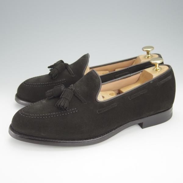 極美品★クロケット&ジョーンズ 7E【定価￥75,900-★CAVENDISH 3/キャベンディッシュ 3】タッセルローファー/黒/Crockett&Jones★i249