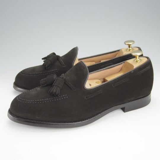 極美品★クロケット&ジョーンズ 7E【定価￥75,900-★CAVENDISH 3/キャベンディッシュ 3】タッセルローファー/黒/Crockett&Jones★i249