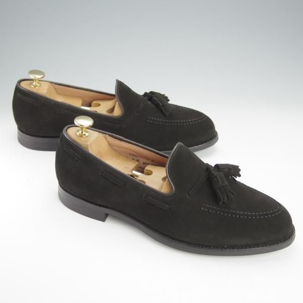 極美品★クロケット&ジョーンズ 7E【定価￥75,900-★CAVENDISH 3/キャベンディッシュ 3】タッセルローファー/黒/Crockett&Jones★i249